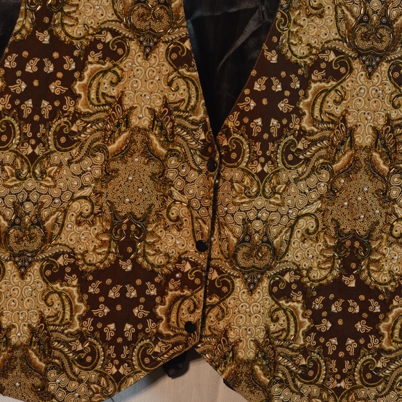 BEADED/PEARL VEST SZ L - Picture 2 of 6